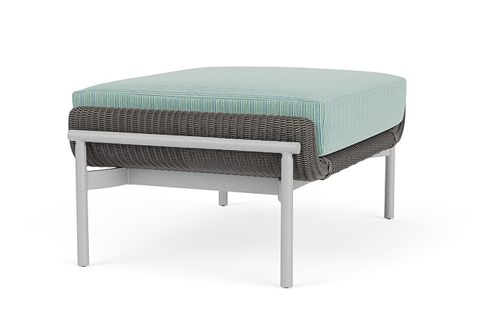 Lloyd Flanders™ Solstice Ottoman  - Pewter, Metallic Silver