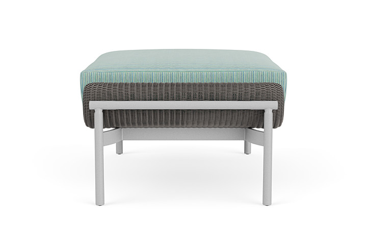 Lloyd Flanders™ Solstice Ottoman  - Pewter, Metallic Silver