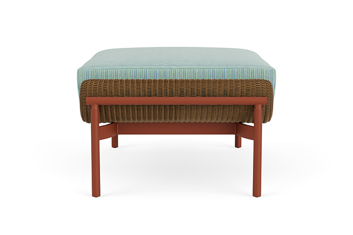 Lloyd Flanders™ Solstice Ottoman  - Hickory, Terracotta