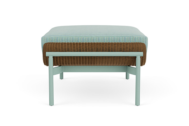 Lloyd Flanders™ Solstice Ottoman  - Hickory, Sea Glass