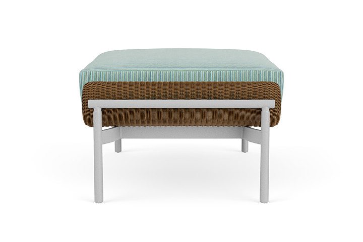 Lloyd Flanders™ Solstice Ottoman  - Hickory, Metallic Silver