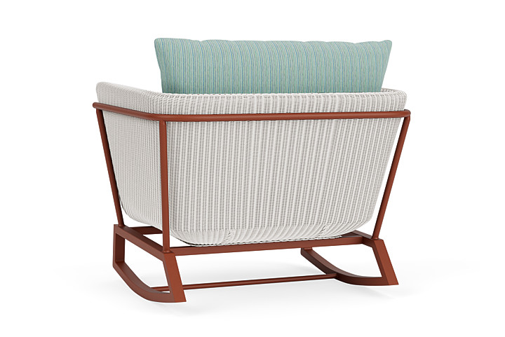 Lloyd Flanders™ Solstice Lounge Rocker - White, Terracotta