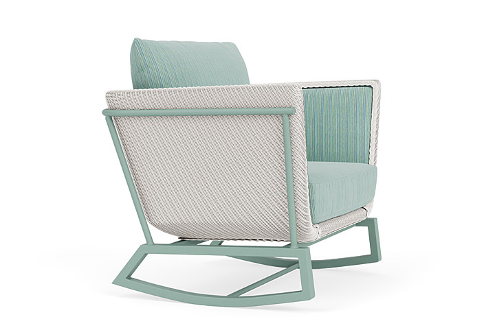 Lloyd Flanders™ Solstice Lounge Rocker - White, Sea Glass