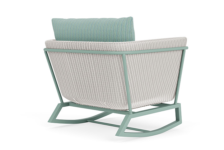 Lloyd Flanders™ Solstice Lounge Rocker - White, Sea Glass