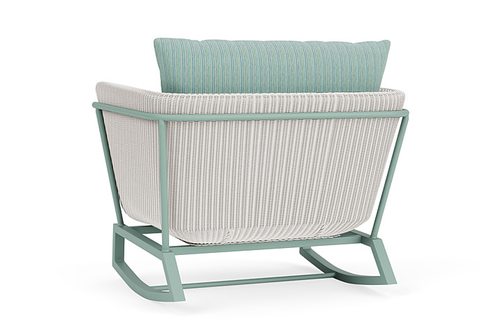 Lloyd Flanders™ Solstice Lounge Rocker - White, Sea Glass