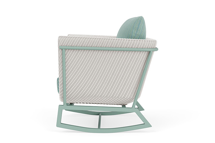 Lloyd Flanders™ Solstice Lounge Rocker - White, Sea Glass