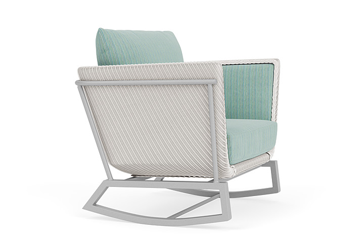 Lloyd Flanders™ Solstice Lounge Rocker - White, Metallic Silver