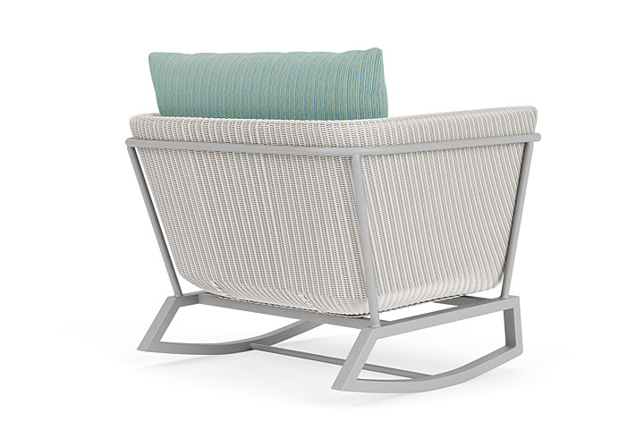 Lloyd Flanders™ Solstice Lounge Rocker - White, Metallic Silver