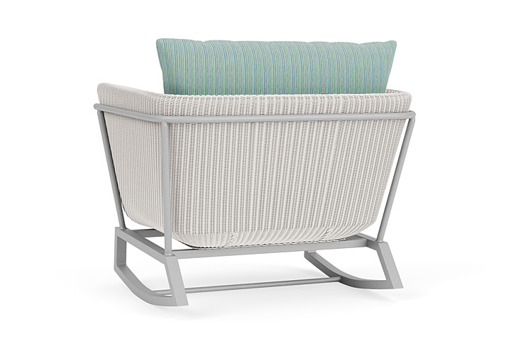 Lloyd Flanders™ Solstice Lounge Rocker - White, Metallic Silver