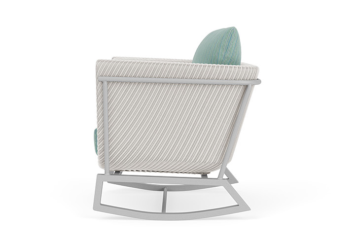 Lloyd Flanders™ Solstice Lounge Rocker - White, Metallic Silver