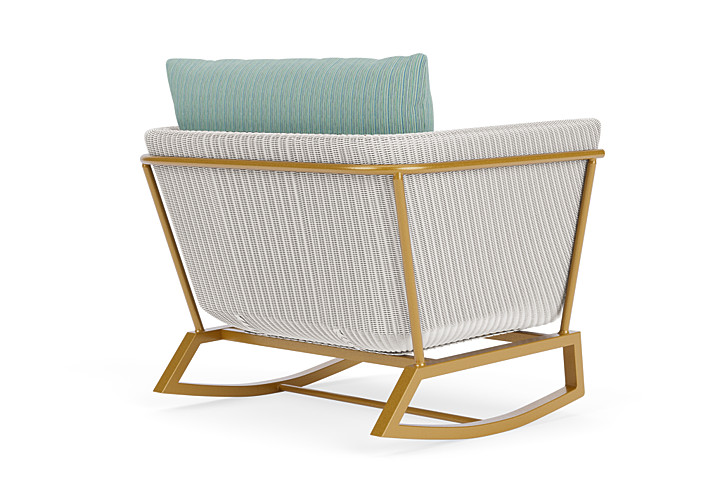 Lloyd Flanders™ Solstice Lounge Rocker - White, Metallic Gold