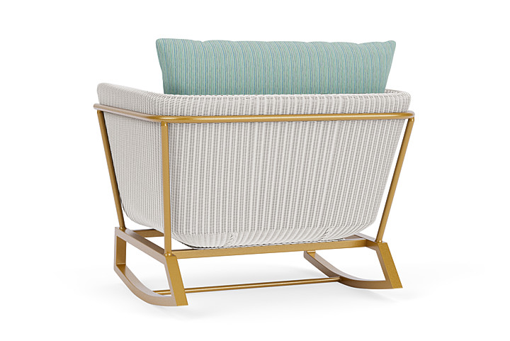 Lloyd Flanders™ Solstice Lounge Rocker - White, Metallic Gold