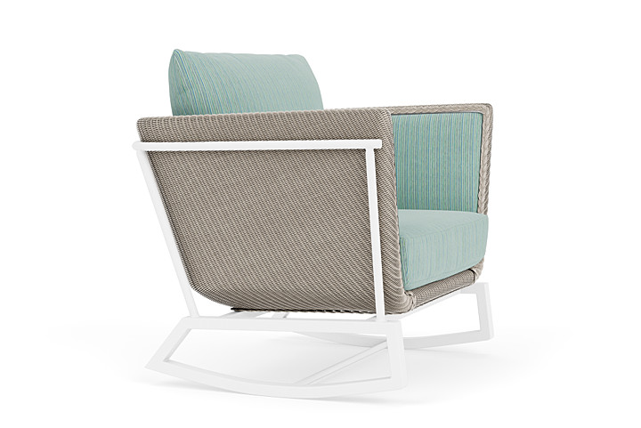 Lloyd Flanders™ Solstice Lounge Rocker - Linen, Matte White