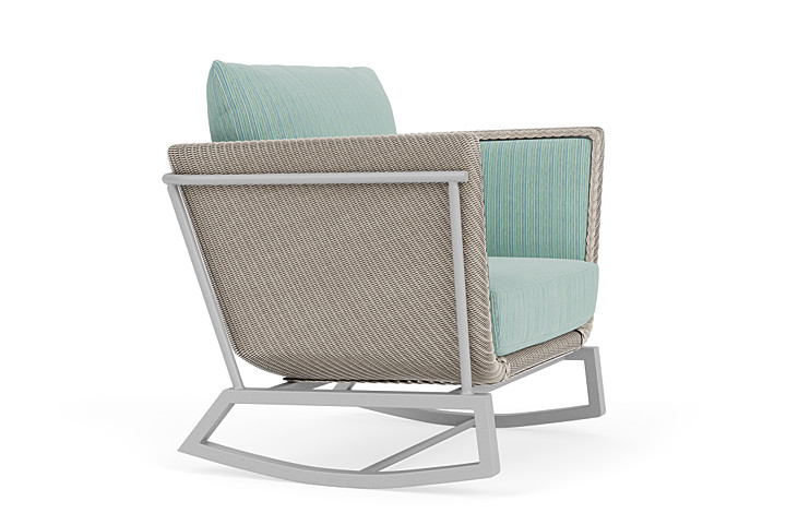 Lloyd Flanders™ Solstice Lounge Rocker - Linen, Metallic Silver