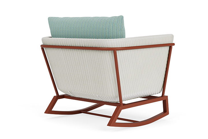 Lloyd Flanders™ Solstice Lounge Rocker - Matte White, Terracotta