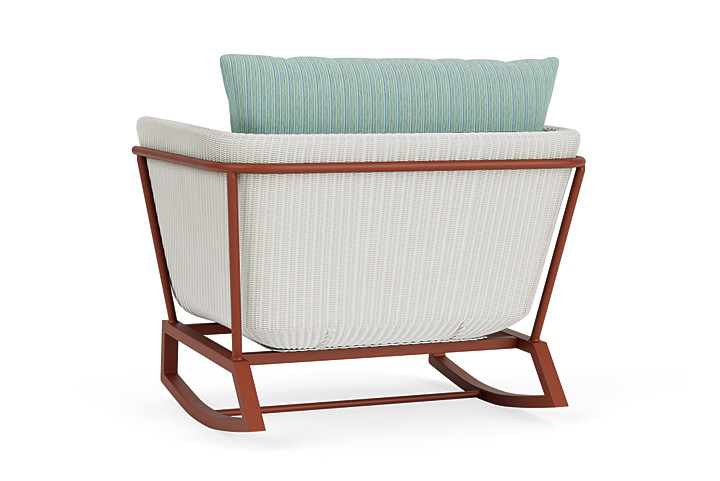 Lloyd Flanders™ Solstice Lounge Rocker - Matte White, Terracotta