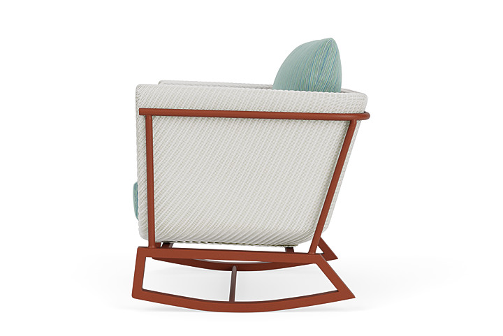 Lloyd Flanders™ Solstice Lounge Rocker - Matte White, Terracotta