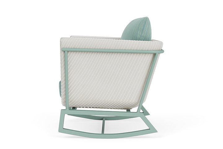 Lloyd Flanders™ Solstice Lounge Rocker - Matte White, Sea Glass