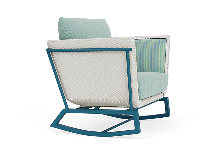 Lloyd Flanders™ Solstice Lounge Rocker - Matte White, Peacock