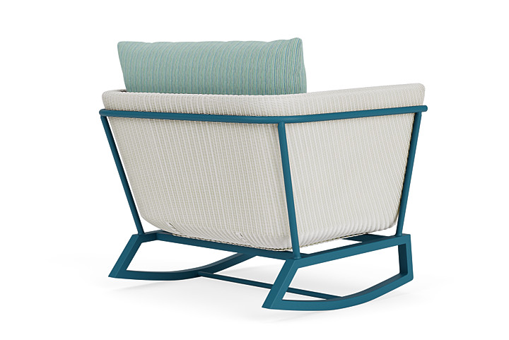 Lloyd Flanders™ Solstice Lounge Rocker - Matte White, Peacock