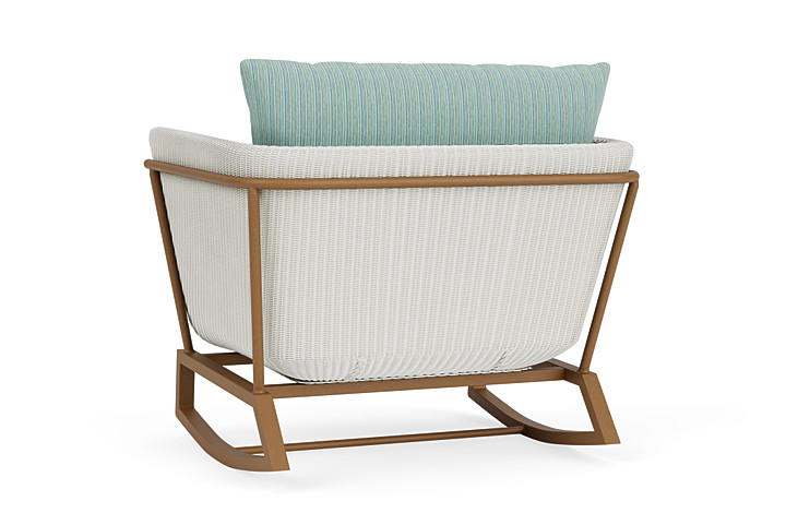 Lloyd Flanders™ Solstice Lounge Rocker - Matte White, Hickory