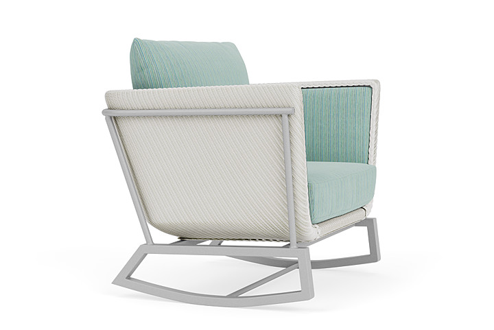 Lloyd Flanders™ Solstice Lounge Rocker - Matte White, Metallic Silver