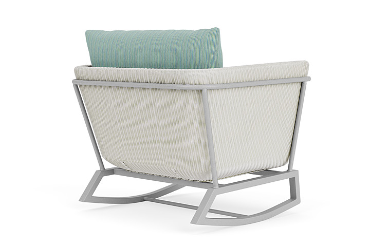 Lloyd Flanders™ Solstice Lounge Rocker - Matte White, Metallic Silver