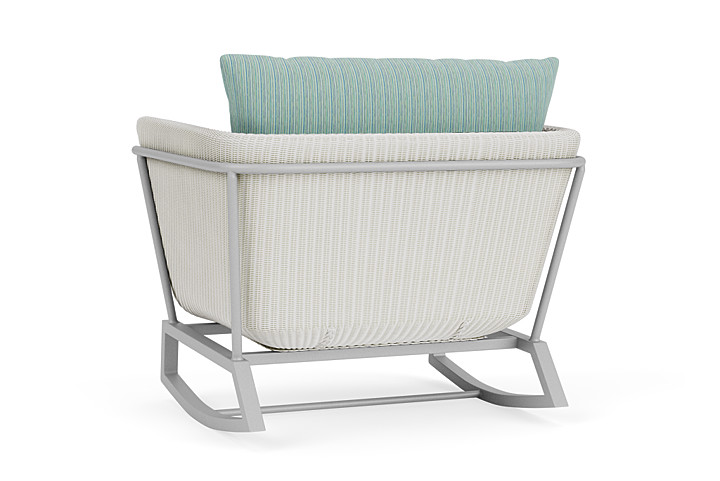 Lloyd Flanders™ Solstice Lounge Rocker - Matte White, Metallic Silver