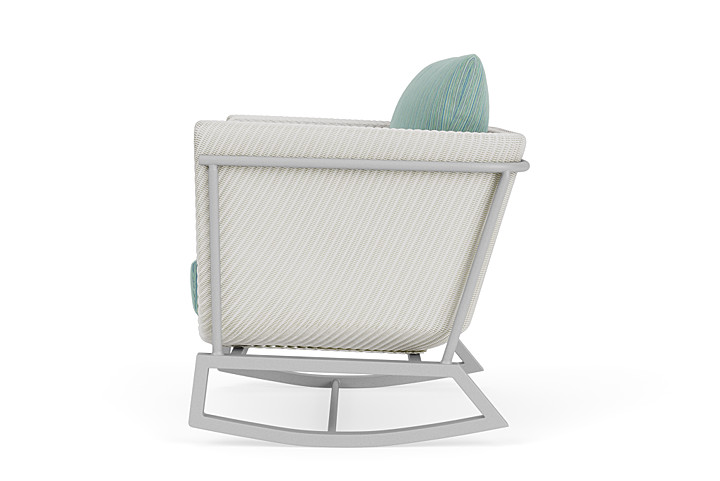 Lloyd Flanders™ Solstice Lounge Rocker - Matte White, Metallic Silver