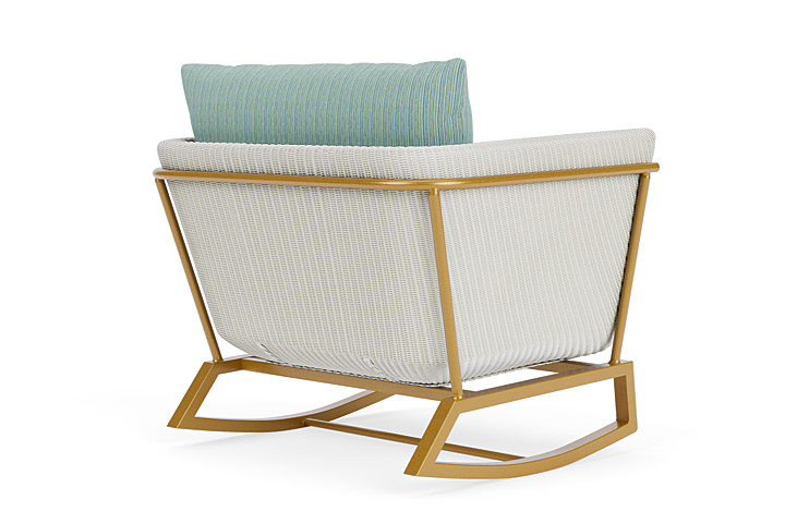 Lloyd Flanders™ Solstice Lounge Rocker - Matte White, Metallic Gold