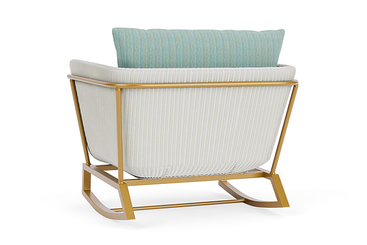 Lloyd Flanders™ Solstice Lounge Rocker - Matte White, Metallic Gold