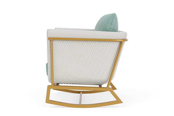 Lloyd Flanders™ Solstice Lounge Rocker - Matte White, Metallic Gold