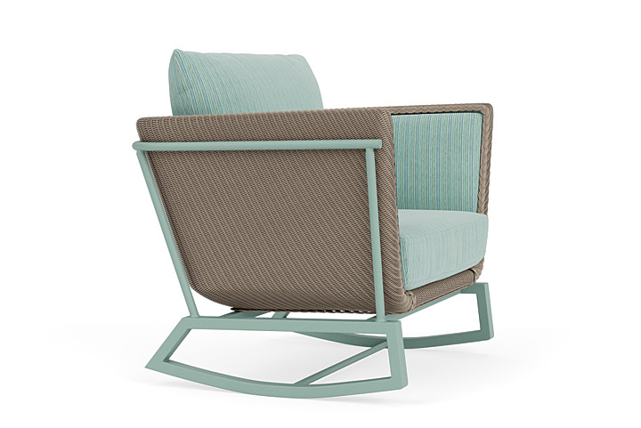 Lloyd Flanders™ Solstice Lounge Rocker - French Beige, Sea Glass