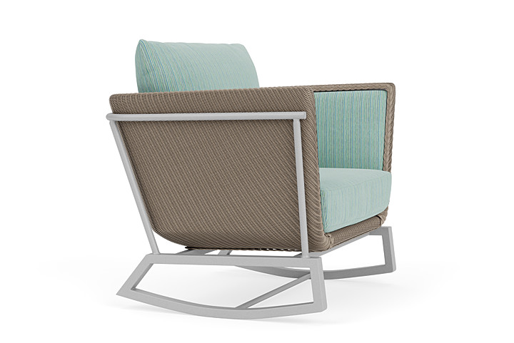 Lloyd Flanders™ Solstice Lounge Rocker - French Beige, Metallic Silver