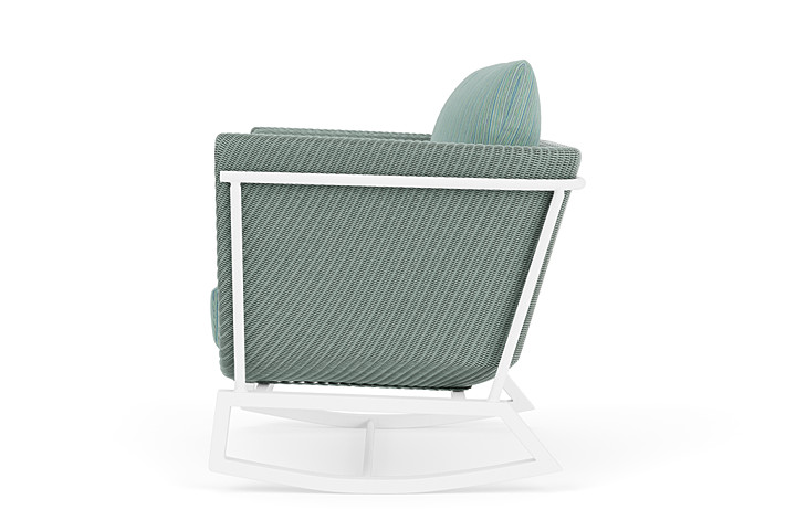 Lloyd Flanders™ Solstice Lounge Rocker - Sea Glass, Matte White