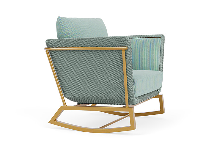 Lloyd Flanders™ Solstice Lounge Rocker - Sea Glass, Metallic Gold