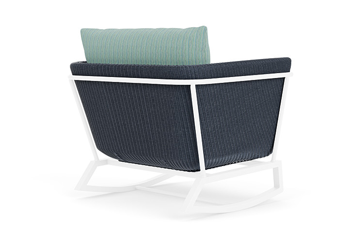 Lloyd Flanders™ Solstice Lounge Rocker - Denim Blue, White