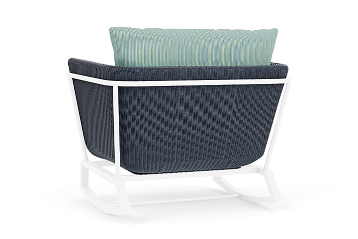 Lloyd Flanders™ Solstice Lounge Rocker - Denim Blue, White