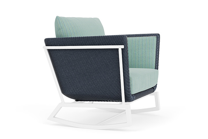 Lloyd Flanders™ Solstice Lounge Rocker - Denim Blue, Matte White