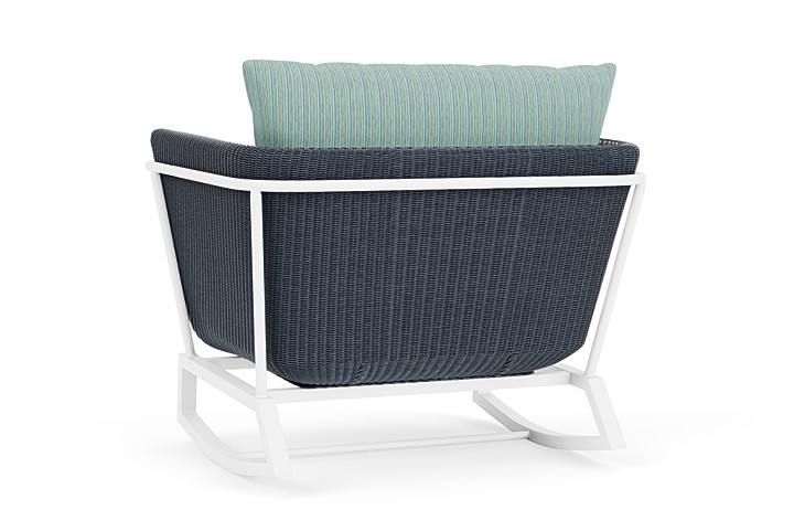 Lloyd Flanders™ Solstice Lounge Rocker - Denim Blue, Matte White