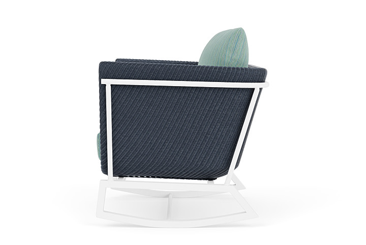 Lloyd Flanders™ Solstice Lounge Rocker - Denim Blue, Matte White