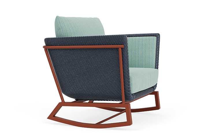 Lloyd Flanders™ Solstice Lounge Rocker - Denim Blue, Terracotta