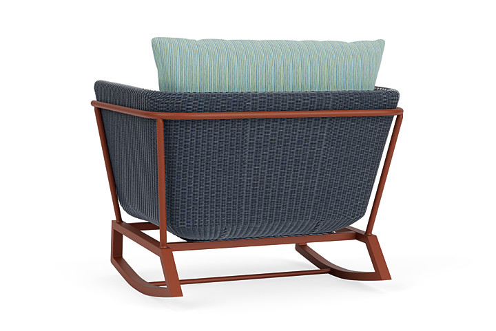 Lloyd Flanders™ Solstice Lounge Rocker - Denim Blue, Terracotta