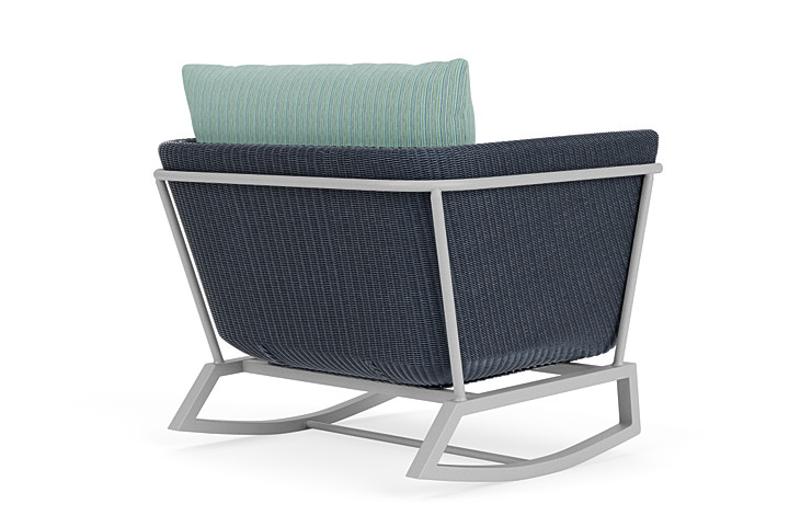 Lloyd Flanders™ Solstice Lounge Rocker - Denim Blue, Metallic Silver