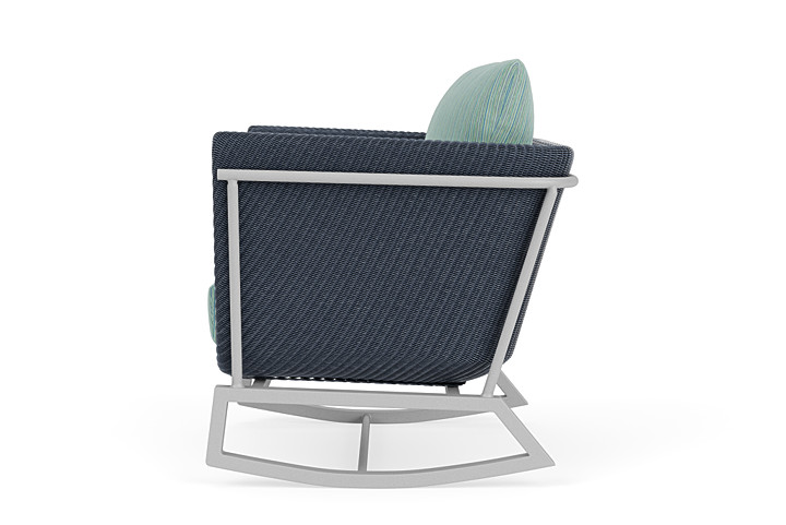 Lloyd Flanders™ Solstice Lounge Rocker - Denim Blue, Metallic Silver