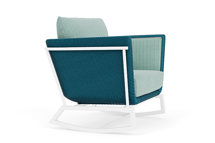 Lloyd Flanders™ Solstice Lounge Rocker - Peacock, Matte White