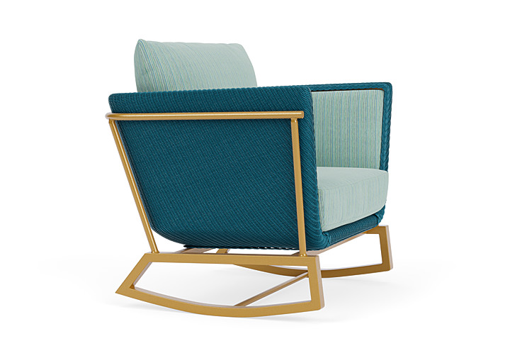 Lloyd Flanders™ Solstice Lounge Rocker - Peacock, Metallic Gold