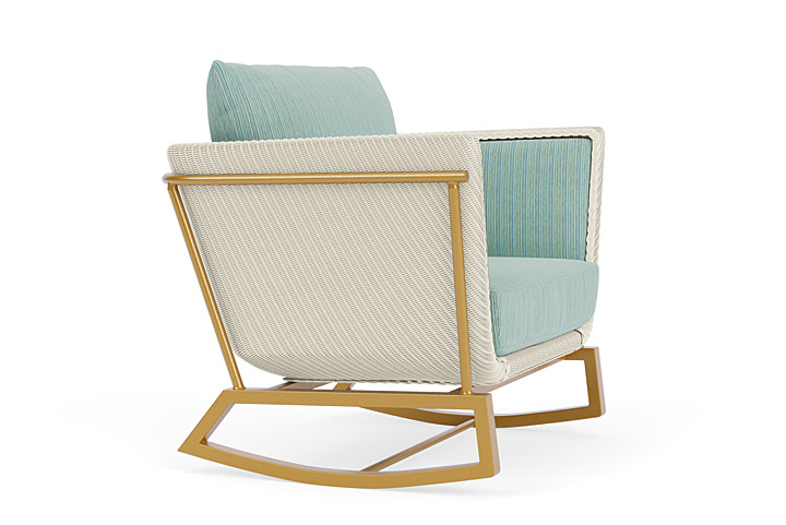 Lloyd Flanders™ Solstice Lounge Rocker - Ivory, Metallic Gold