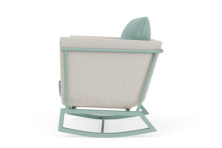 Lloyd Flanders™ Solstice Lounge Rocker - Antique White, Sea Glass