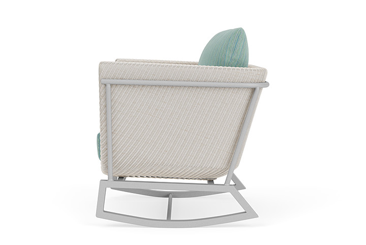 Lloyd Flanders™ Solstice Lounge Rocker - Antique White, Metallic Silver